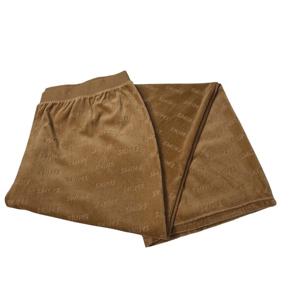 SKIMS Logo Velour Pants Camel 3X - Picture 14 of 14